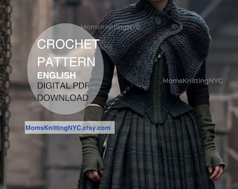 Outlander Brianna Cowl Crochet Pattern, Chunky Knit Capelet (PDF Pattern)
