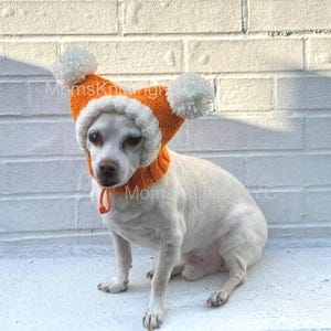 Chihuahua Dog Hat,BAT Ear STRING  Alien Costume Snood, Small Dog hat Balaclava winter snood Dog gift, knit pet scarf, ready to ship