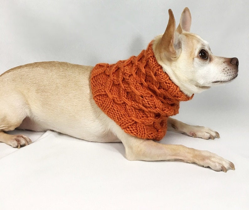 Dog Neck Warmer Snood Scarf Chihuahua Hood Ear Warmer Small Etsy