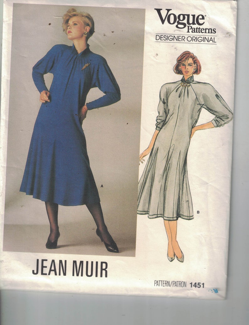 Vogue 1451 Jean Muir Design Vintage Pattern Womens Fit and | Etsy