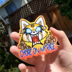 Pegatina de vinilo de fanart de Aggretsuko "Ahogarme en mi ira"