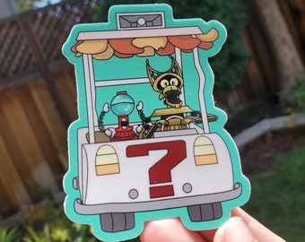 Gravity Falls/Mystery Science Theatre 3000 Robots Mashup Vinilo Pegatina