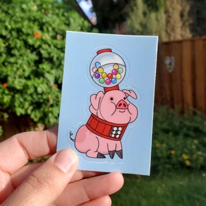 Gravity Falls/Mystery Science Theater 3000 Waddles/Tom Servo Mashup Vinyl Sticker
