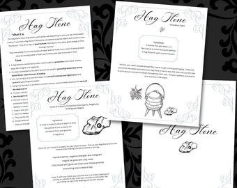 Páginas del Libro Mágico de las Sombras de la Piedra Bruja, Hechizo de Protección (Descarga Digital)