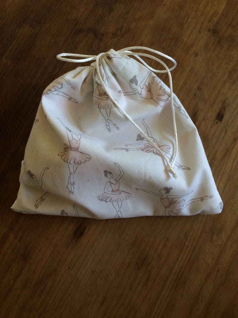 bag pouch ballerina gift for girl kids tote, satchel drawstring bag ballet Gift for daughter