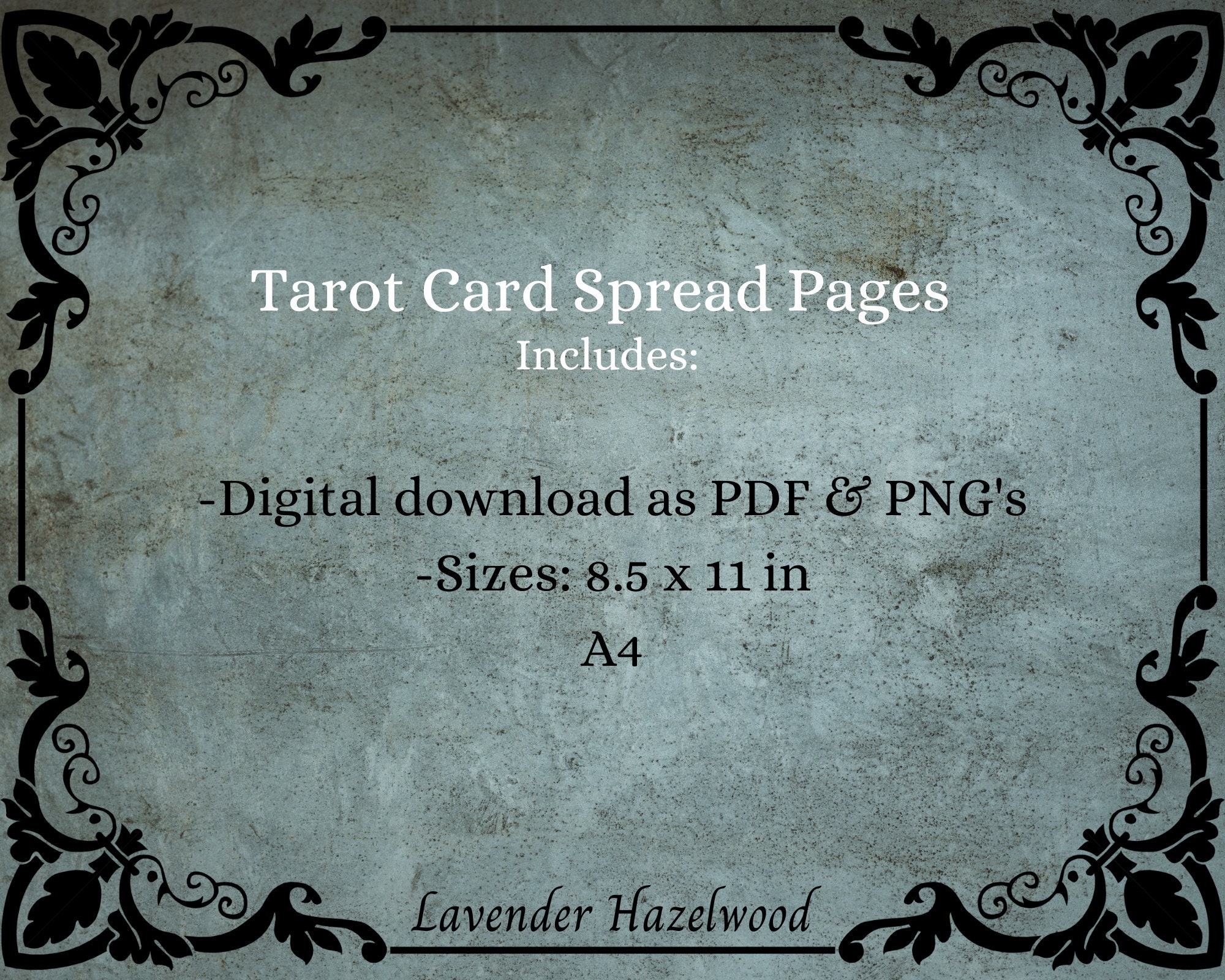 Tarot Card Spread Journal Page, Printable, Digital Download, PDF, PNG ...