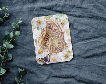 Python in Bloom II Sticker - Snake Lover Gifts
