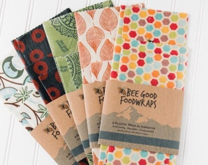 Organic Beeswax Food Wrap: Reusable Sustainable Wrap, Bee Good Wraps