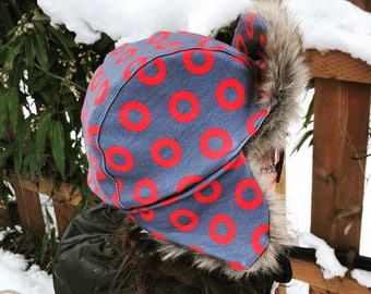 Phish Fishman Donut Aviator Hat (Adult and Kids) Options:Shurpa or Faux Fur