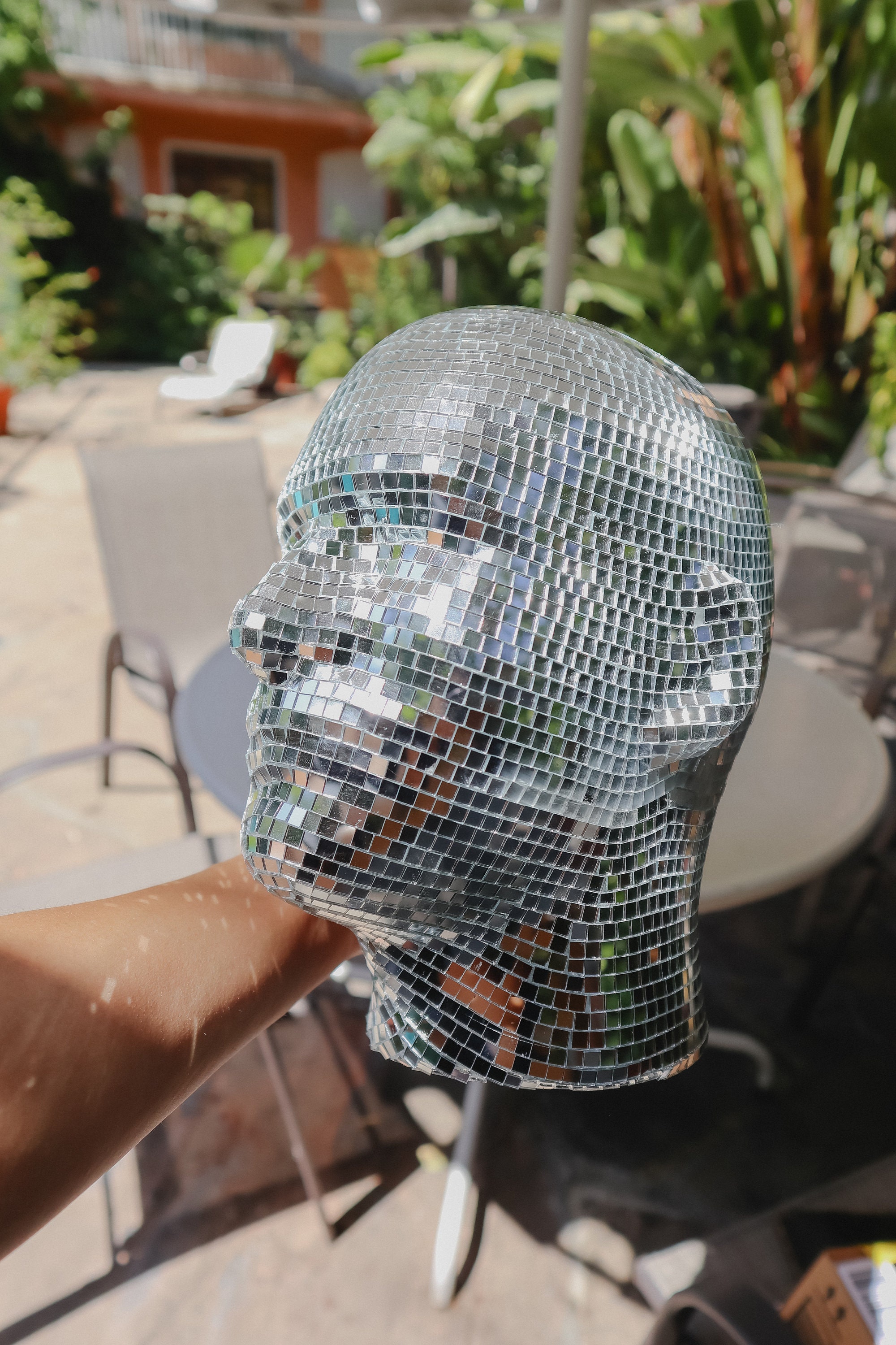 Disco Friends Heads Two Mirrored Mosaic Mannequin Heads Disco Balls Etsy