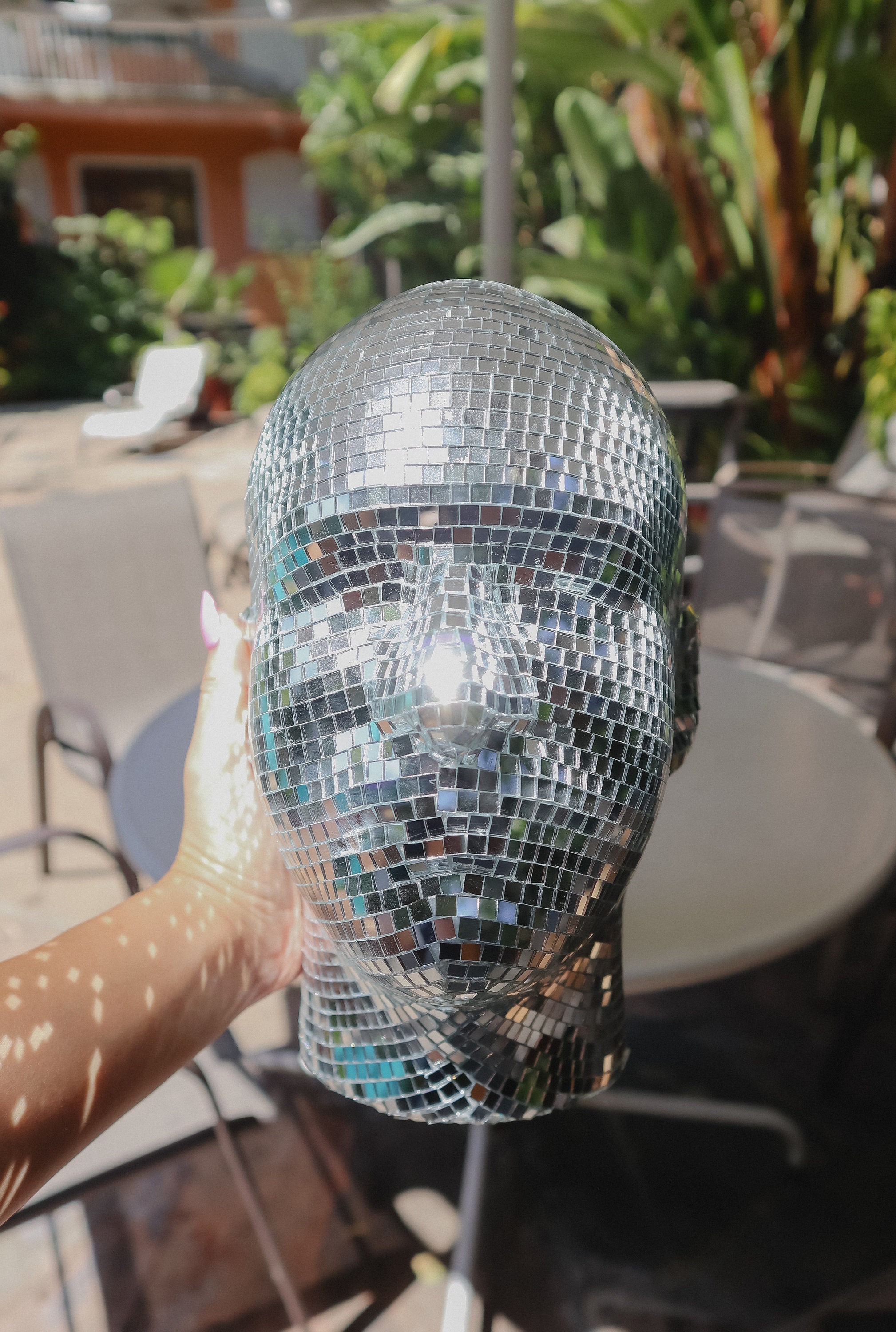 Disco Friends Heads Two Mirrored Mosaic Mannequin Heads Disco Balls Etsy