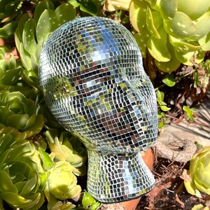 Disko Kopf gespiegelt Mosaik Mannequin Kopf Diskokugel
