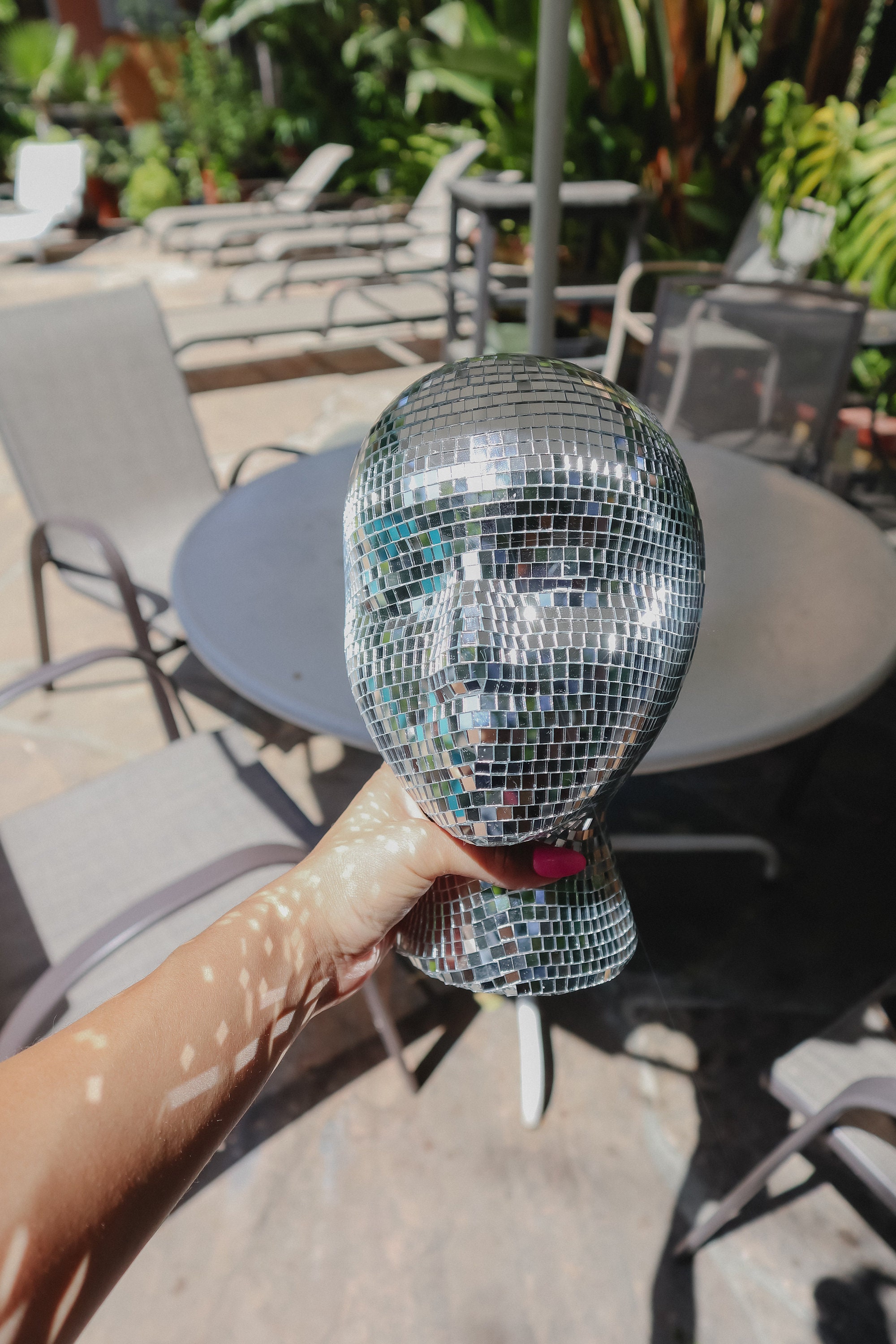 Disco Friends Heads Two Mirrored Mosaic Mannequin Heads Disco Balls Etsy