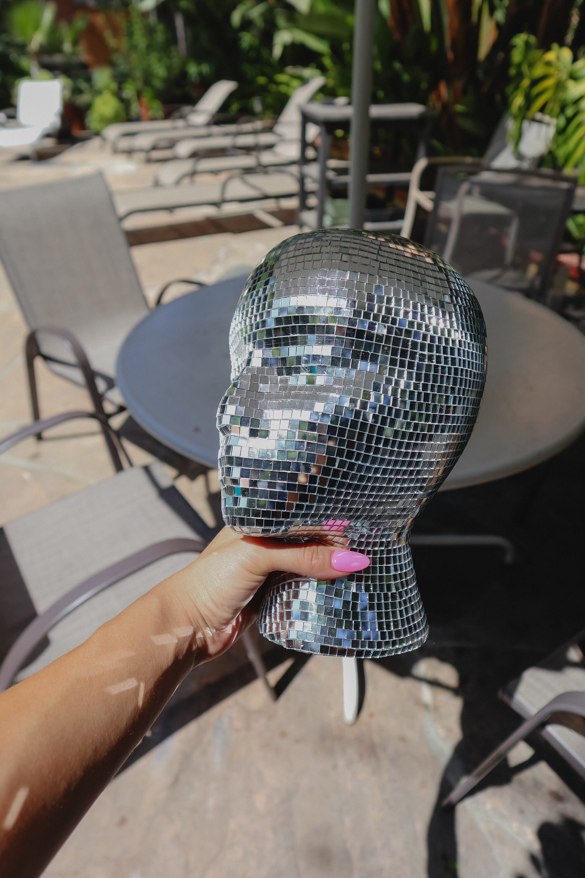 Disco Friends Heads Two Mirrored Mosaic Mannequin Heads Disco Balls Etsy