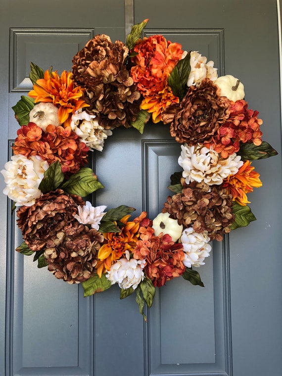 Fall Wreath Fall Wreaths For Front Door Fall Wreaths Etsy