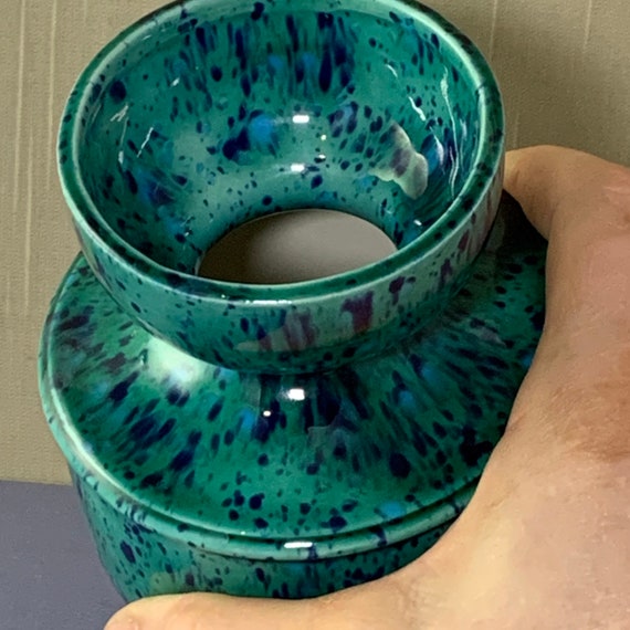 Hyacinth Bud Vase Turquoise and Blue Crystals. Made from a Etsy