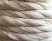 Natural Merino Roving / Top - para hilar, tejer y fieltro. Hilo súper grueso / jumbo