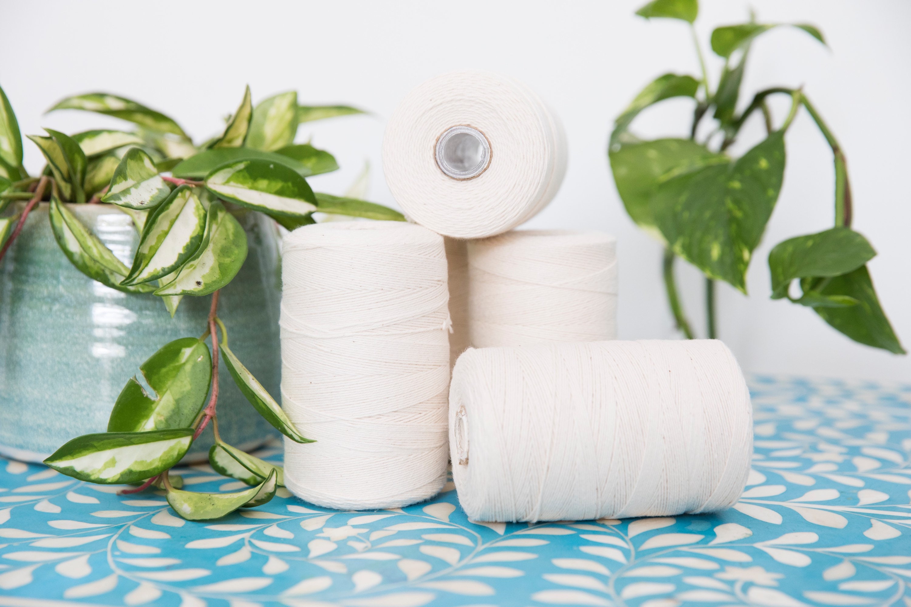 Cotton Warp Roll - 200g (7oz) / 560 m (612 yd), weaving tapestry warp