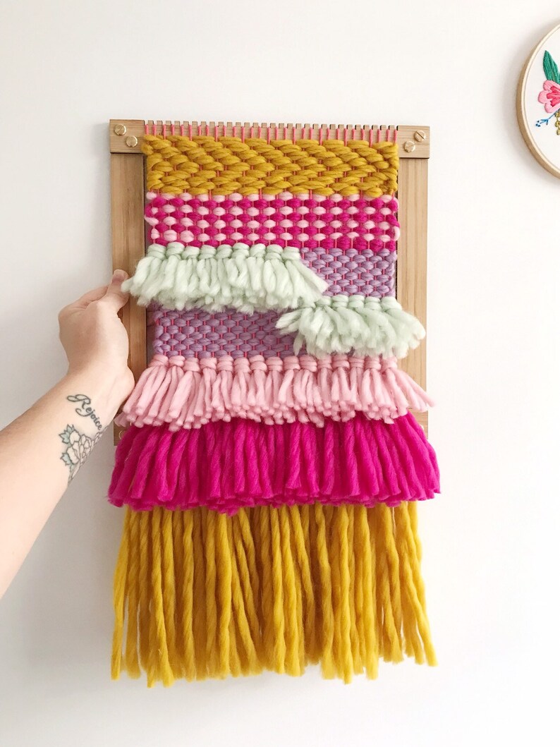 The Beginner Loom / Weaving Kit Adjustable 30cm x 30cm Etsy