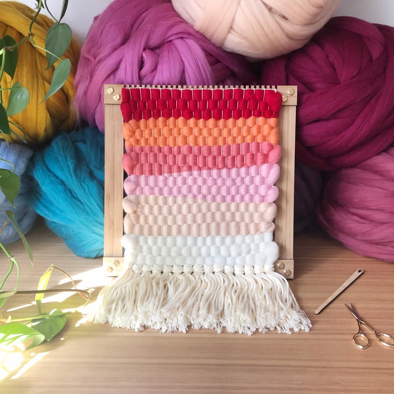 The Beginner Loom / Weaving Kit Adjustable 30cm x 30cm Etsy