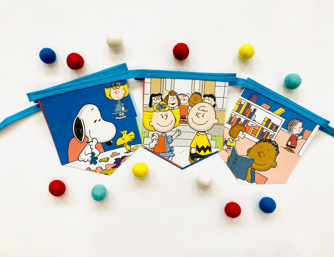 Charlie Brown Party Banner Charlie Brown Birthday Party the Peanuts ...