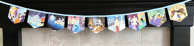 Cinderella Party Banner Cinderella Birthday Party Disney/'s Cinderella Vintage Book Banner Cinderella Baby Shower Retro Disney