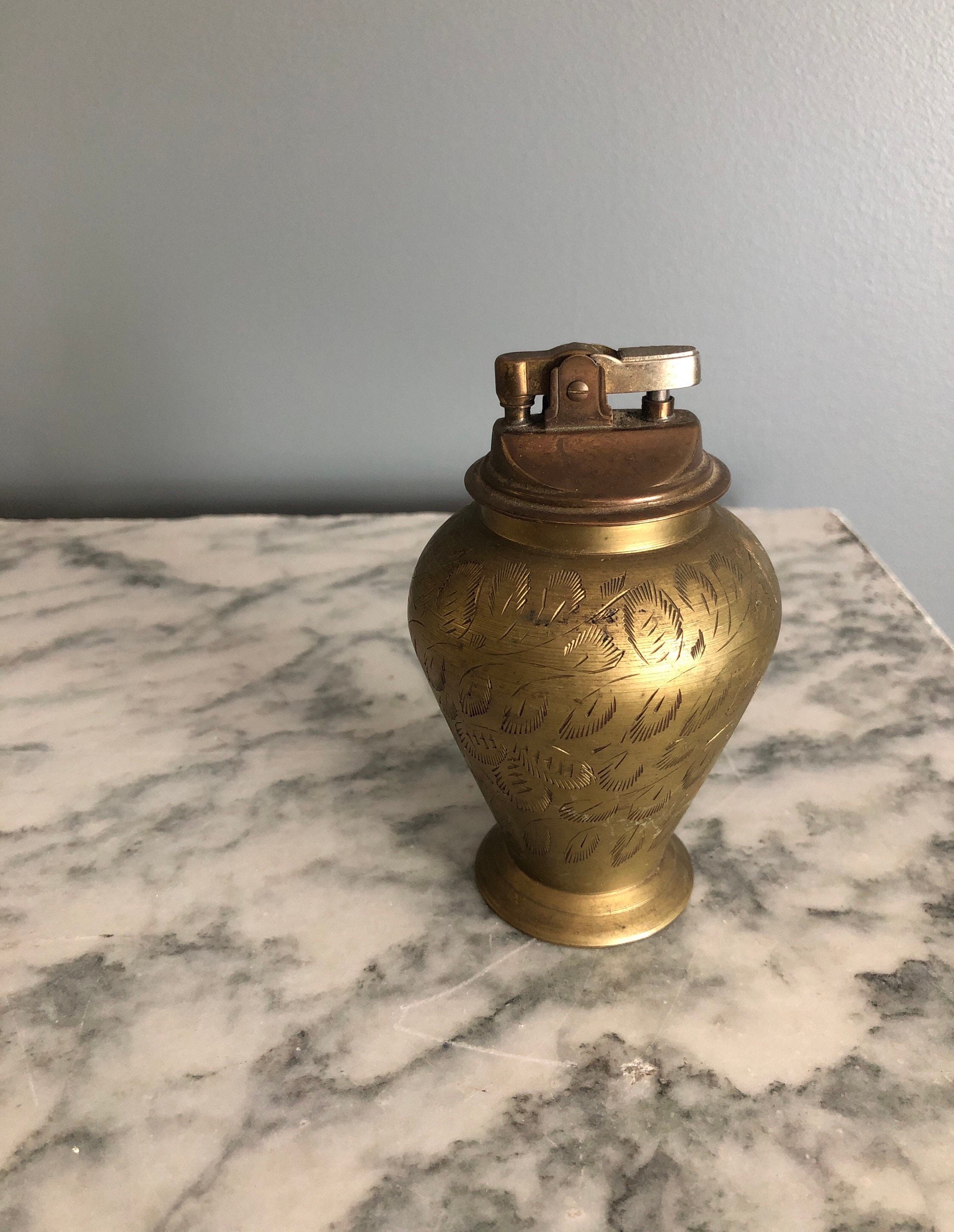 Vintage Solid Brass Handmade Lighter/ Vintage Made in India Etsy