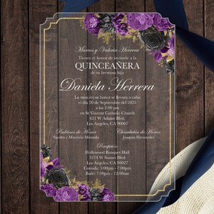 Acrylic Invitation Quinceañera - Queen