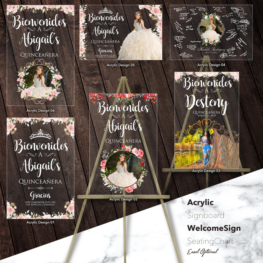 Acrylic Quinceañera Signs 16 X 24, 20 X 30 Etsy