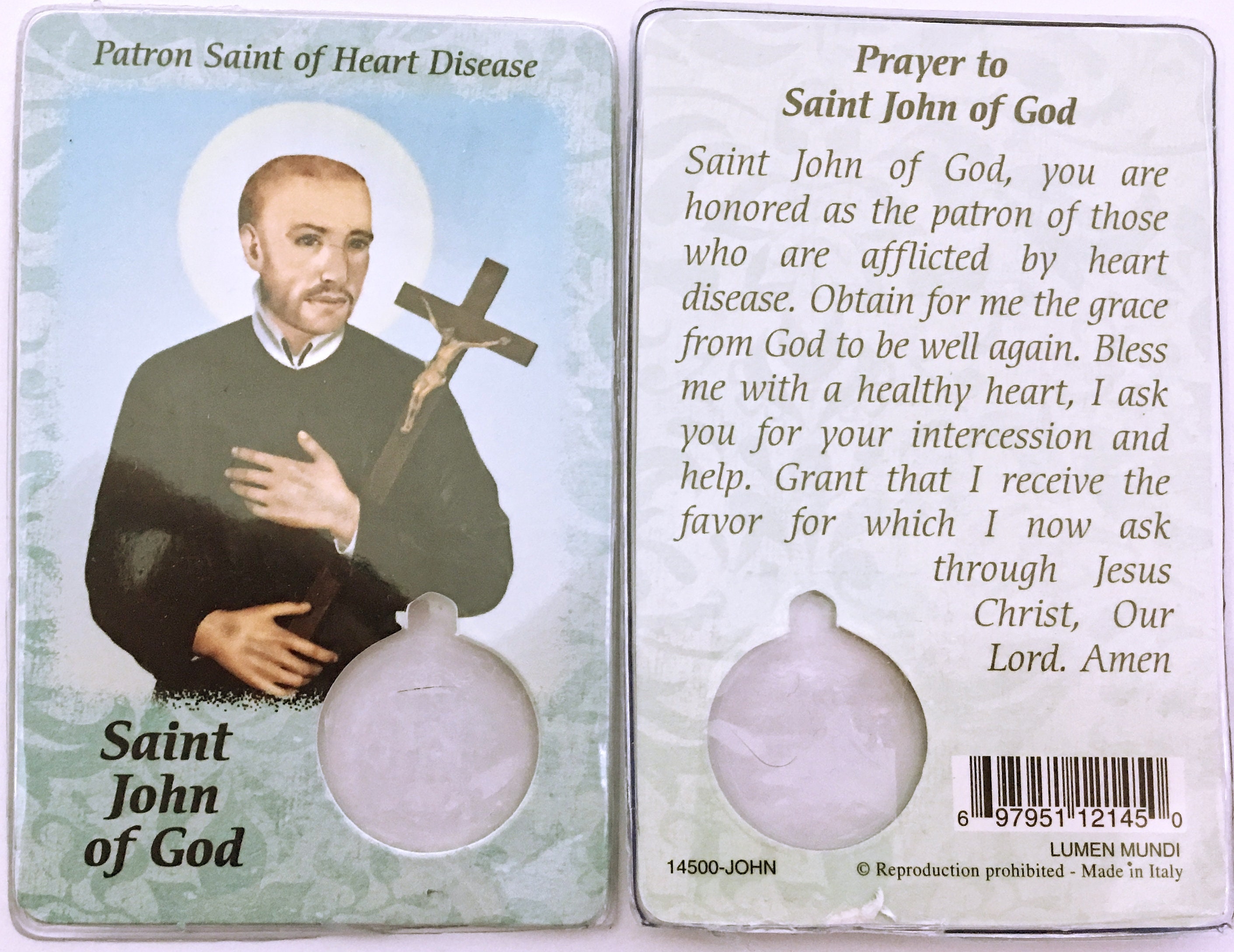 Saint John of God Chain Necklace. Patron Saint of Heart Etsy