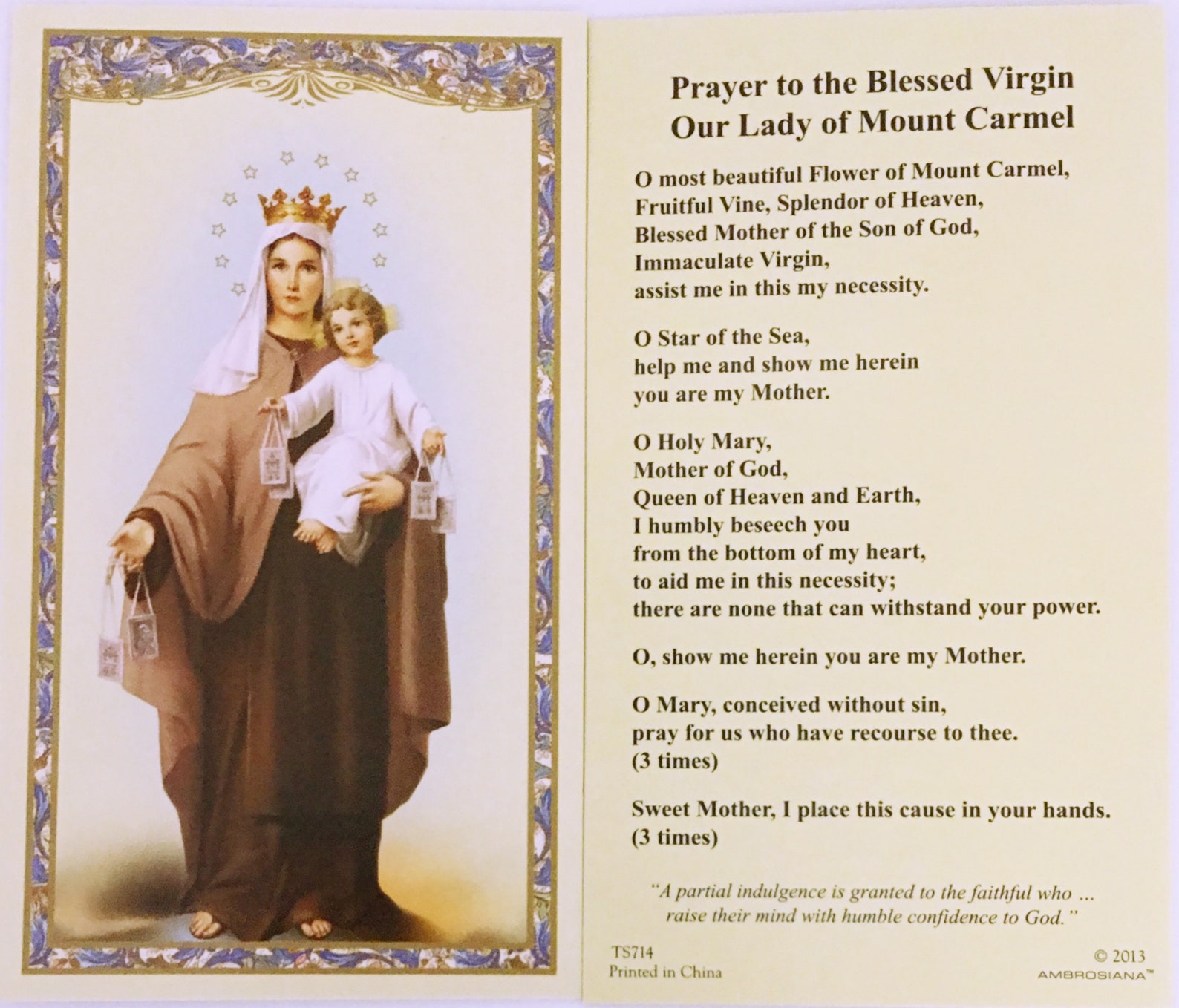 Brown Scapular. Scapular of Our Lady of Mount Carmel. 18 - Etsy