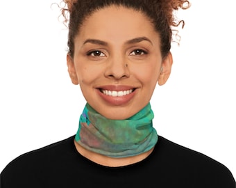 Leichtes Abstrakt Kunst Druck Neck Gaiter, Stirnband, Kopftuch (Original Gemälde Design Druck - Unter dem Meer)