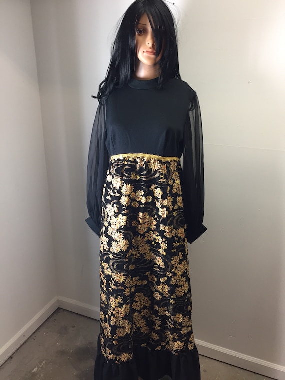 black and gold high neck dress Black Heart of Gold High Neck Dress – NeverAWallflower main image 0
