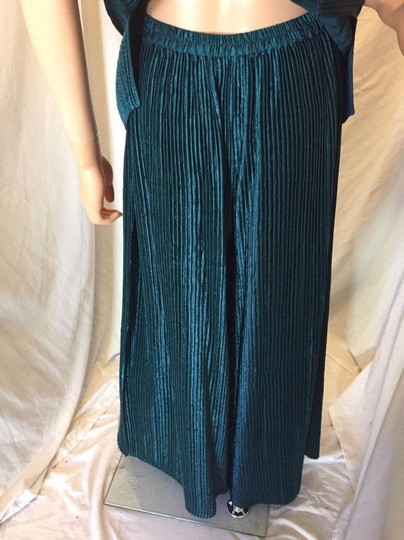 Vintage Jeanne Marc Crinkle Micro Pleated 2 Piece… - image 8