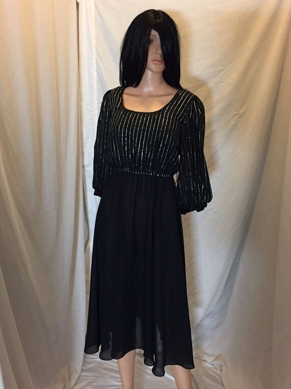 black dress with silver glitter