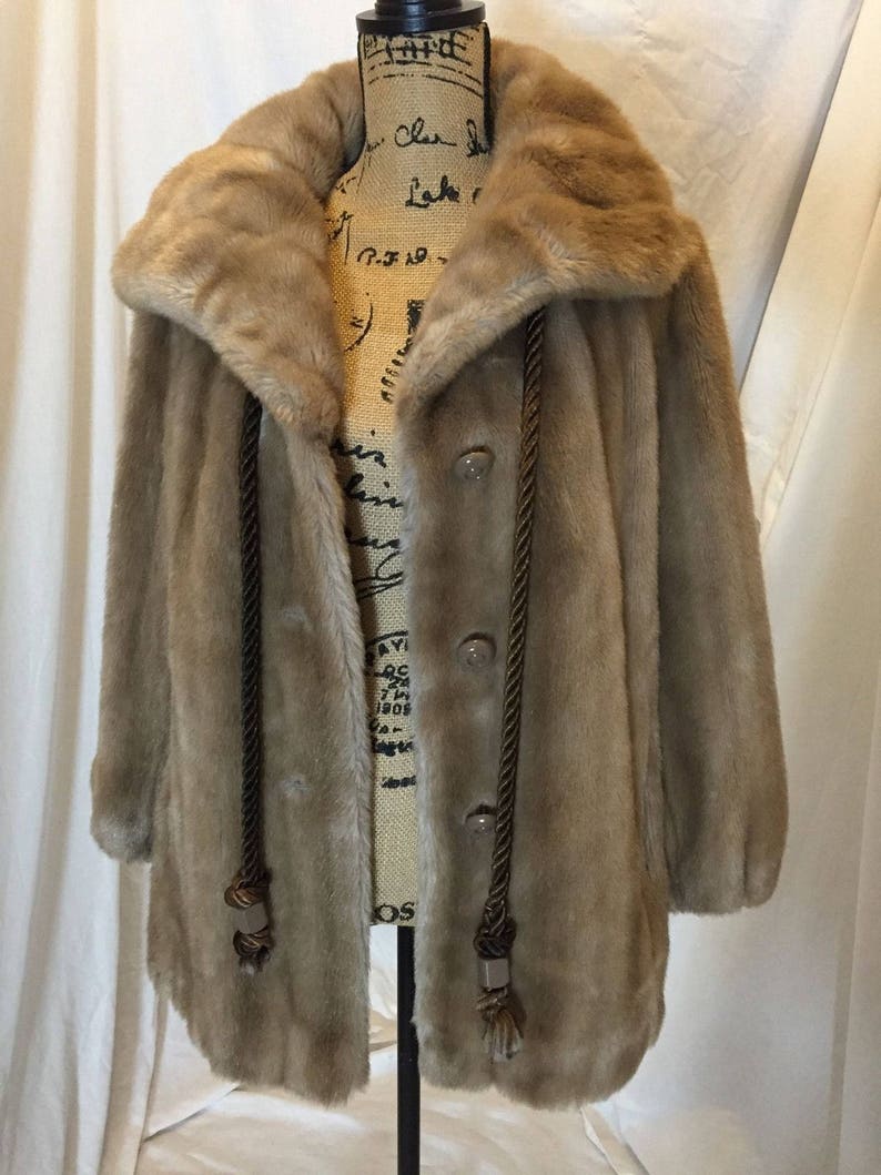 Vintage 60s 70s Sears Fashions Faux Fur Jacket Coat Mid Length - Etsy