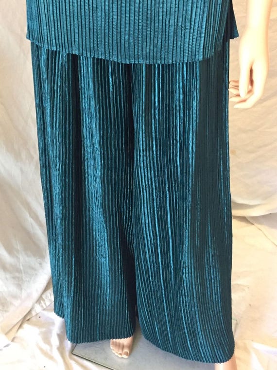 Vintage Jeanne Marc Crinkle Micro Pleated 2 Piece… - image 3