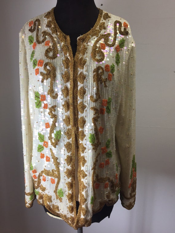80/'s Sequin Blouse RINA Z