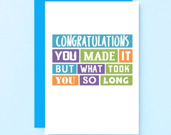 Funny Congratulations Card | Cheeky Graduation Congrats Card | Exams | Funny Job Promotion Card | Well Done | Good Job Card | SE0232A6