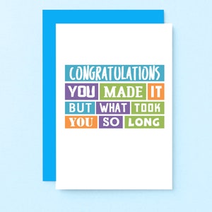 Funny Congratulations Card | Cheeky Graduation Congrats Card | Exams | Funny Job Promotion Card | Well Done | Good Job Card | SE0232A6