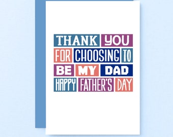 Fathers Day Card For Adoptive Father | Adopted | Fathers Day Adoptive Dad | Fathers Day Card For Foster Dad | Father Figure | SEF0011A6