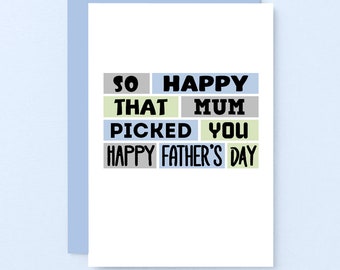 Step Dad Fathers Day Card | Stepfather Card | Happy Fathers Day | Stepdad Card | Father Figure | SEF0010A6