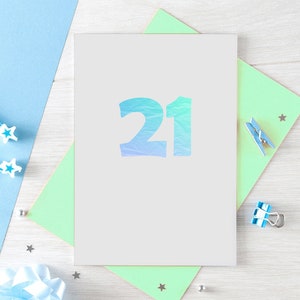 Happy 21st Birthday Card 21 Years Old Twenty First Birthday Card
