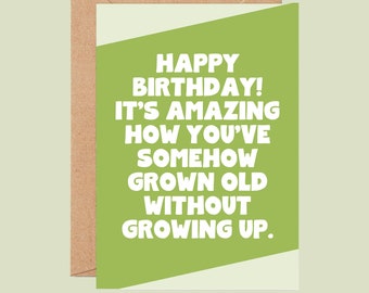 Sarcastic Birthday Card : Funny Cheeky Card For Friend, Brother Or Sister | SE3063A6