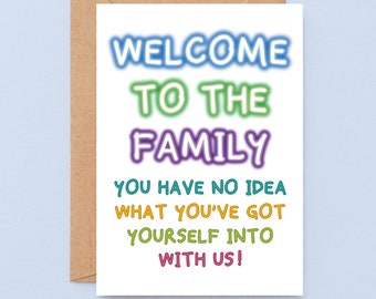 Welcome To The Family Card | Future Son-in-Law | New Daughter-in-Law | Brother-in-Law Engagement | Sister-in-Law To Be | SE1001A5