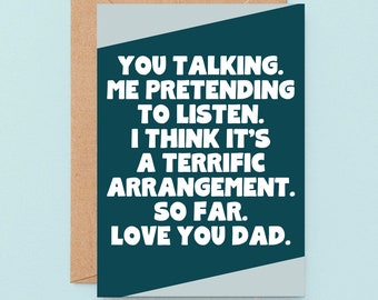 Cheeky Birthday Card For Dad, Witty Dad Birthday Card, Hilarious Father's Day Card For Dad, Thank You Dad, SE3081A6