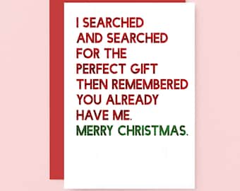 Funny Christmas Card For Wife, Xmas Card For Husband, Funny Dad Christmas Card For Mum, Girlfriend Xmas Card Boyfriend Card, SEC0055A6