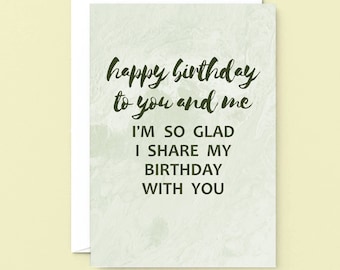 Carte d'anniversaire pour lits jumeaux | Jumeaux d'anniversaire | d'anniversaire partagée | SE3013A5