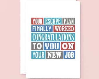 Large Funny Leaving Card | Funny New Job Card | Coworker Leaving Card | Colleague Leaving | Big New Job Card | Congratulations | SE0225A5