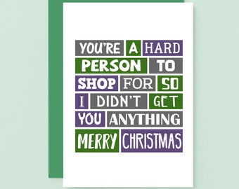 Funny Christmas Card For Dad | Brother Christmas Card Funny | Xmas Card For Friend | Mum Christmas Card | SEC0003A6